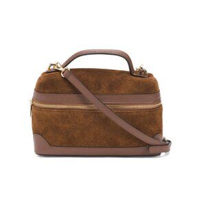 CHEVAL Chocolate Made In Italy Suede Trunk Crossbody